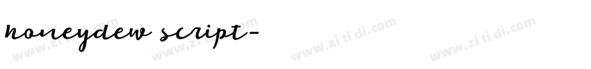 honeydew script字体转换 honeydew script字体转换